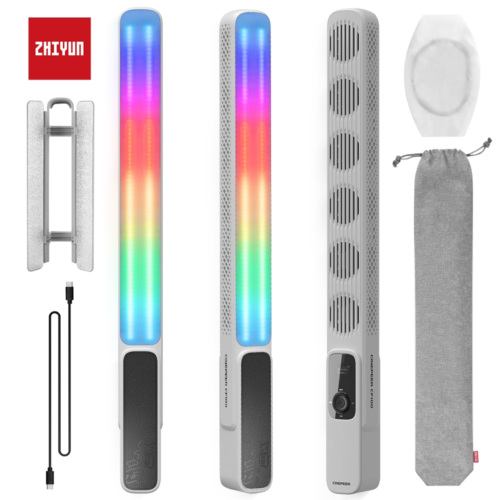 Zhiyun CF100 CINEPEER-RGB light tube, 100W, 2700K-6500K, สองเอกสาร, ไฟเดอะธิน, ถ่ายทอดสด, ภาพเหมือน