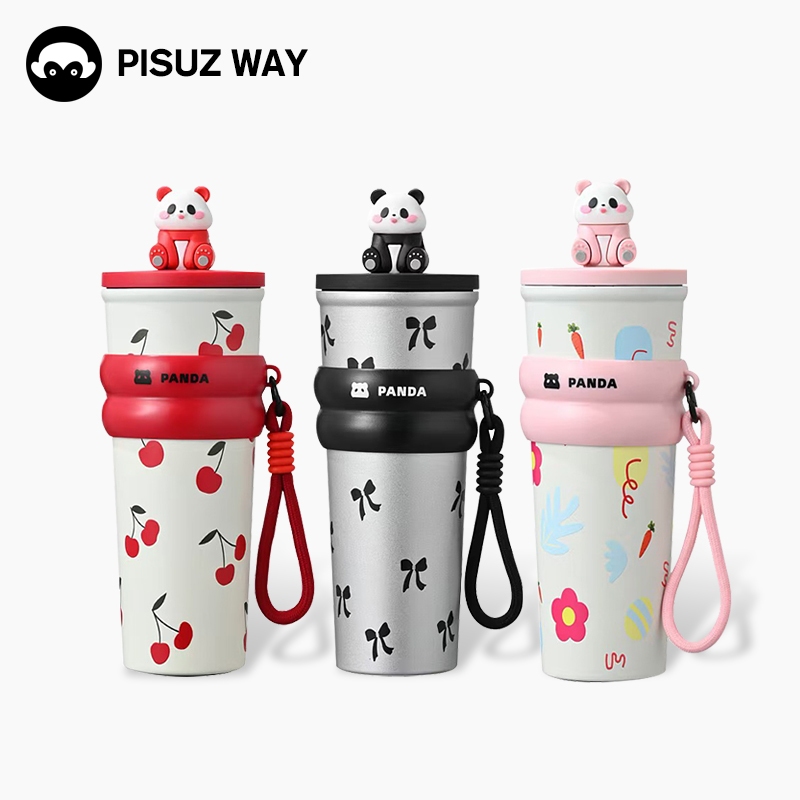 PisuzWay แก้วแพนด้าเก็บความเย็นสแตนเลสเกรด304ขนาด710ml
