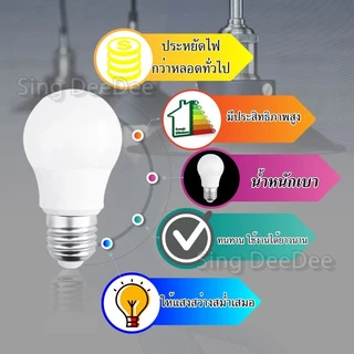 หลอดไฟปิงปอง LED BULB ขั่วหลอด E27 ประหยัด กินไฟน้อย ให้แสงสว่างมากกว่าหลอดธรรมดา อายุการใช้งาน: 50,000 ชั่วโมง 🚚ส่งไว🚚