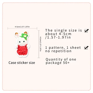 ตลก 50 ชิ้น Sylvanian Families Theme สติกเกอร์กันน้ํา DIY สําหรับโทรศัพท์แล็ปท็อปรถสติกเกอร์ Creative Home Decal