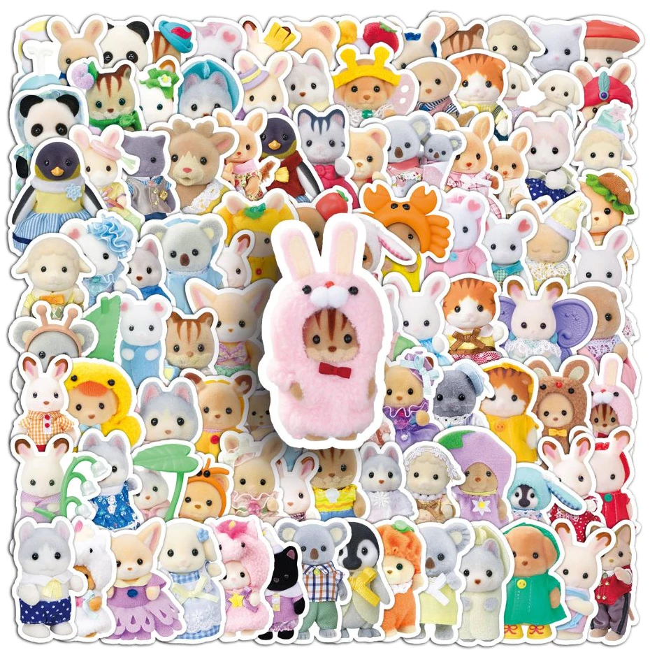 ตลก 101 ชิ้นน่ารักตุ๊กตาธีมสติกเกอร์กันน้ํา DIY สําหรับโทรศัพท์แล็ปท็อปรถสติกเกอร์ Creative Home Decal