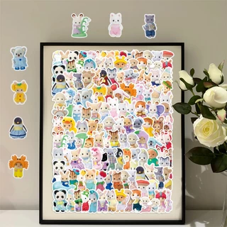 ตลก 101 ชิ้นน่ารักตุ๊กตาธีมสติกเกอร์กันน้ํา DIY สําหรับโทรศัพท์แล็ปท็อปรถสติกเกอร์ Creative Home Decal