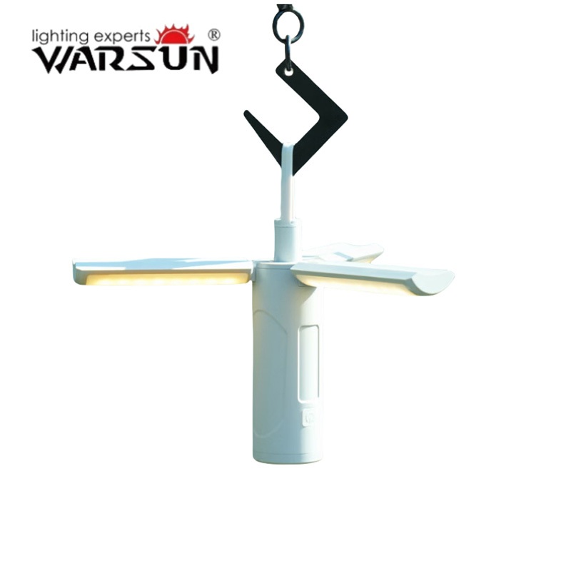 Warsun LT300 ไฟ LED แคมป์ปิ้งแบบชาร์จไฟได้โคมไฟพับได้พร้อมฐานแม่เหล็กสําหรับการตั้งแคมป์กลางแจ้ง