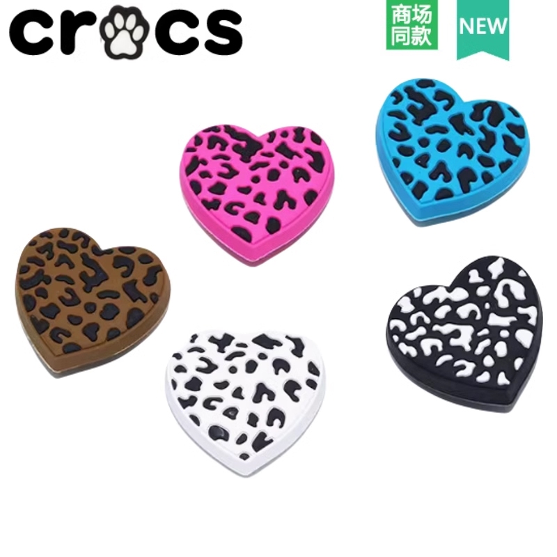 Crocs Crocs Zhibixing Accessories Hole Shoes Flower Fun Cartoon Decorative Buckle Cute Leopard Print Love Heart Series
