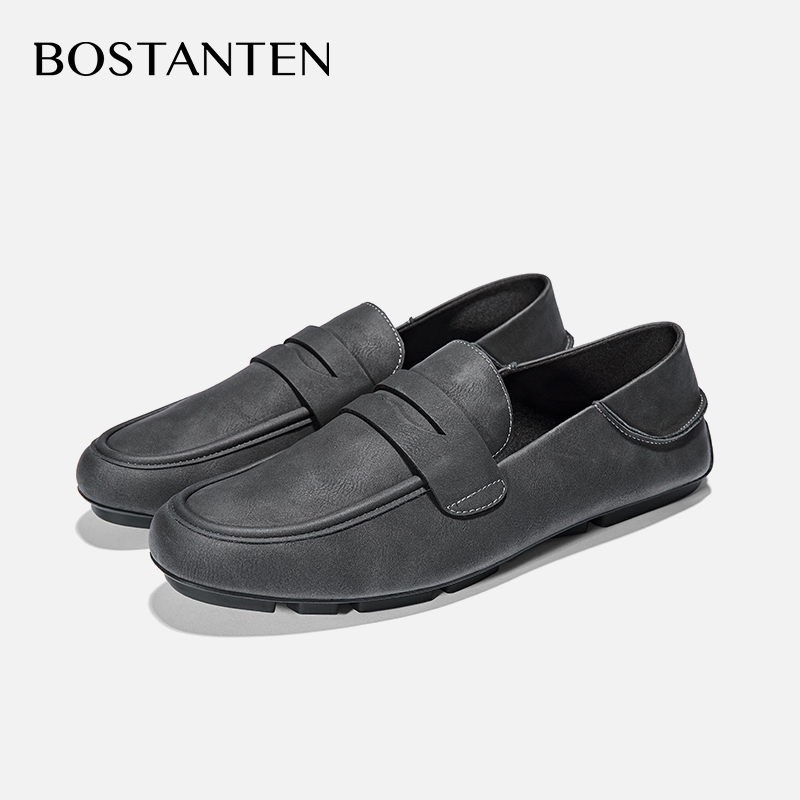 [มาใหม่]Bostanten รองเท้าผู้ชายคุณภาพสูงรองเท้าส้นแบนนุ่มสบาย