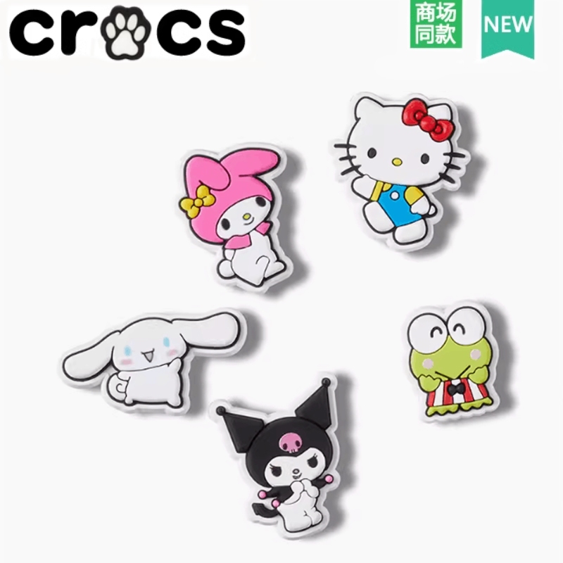 Crocs Crocs Chibixing Accessories Hole Shoes Flower Fun Cartoon Decorative Buckle Cute Hello Kitty F