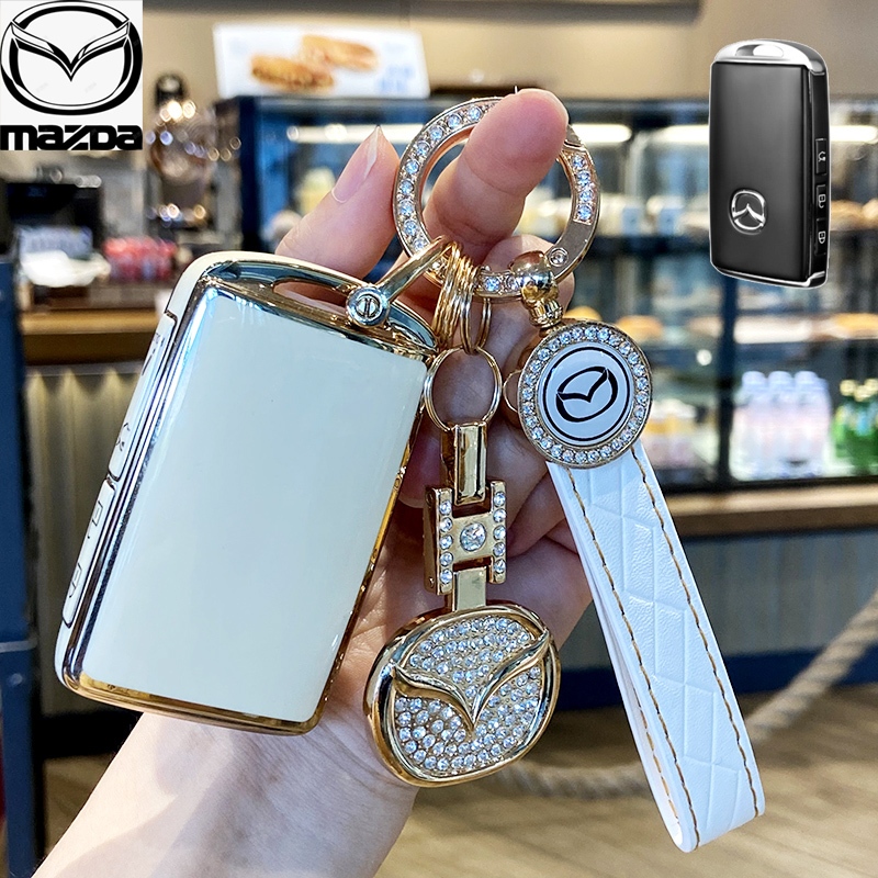 Tup ฝาครอบกุญแจรถเหมาะสําหรับ Mazda CX30/CX-3/CX-5/CX-7/CX-8/CX-9/Mazda 3/Skyactiv Remote Key Case