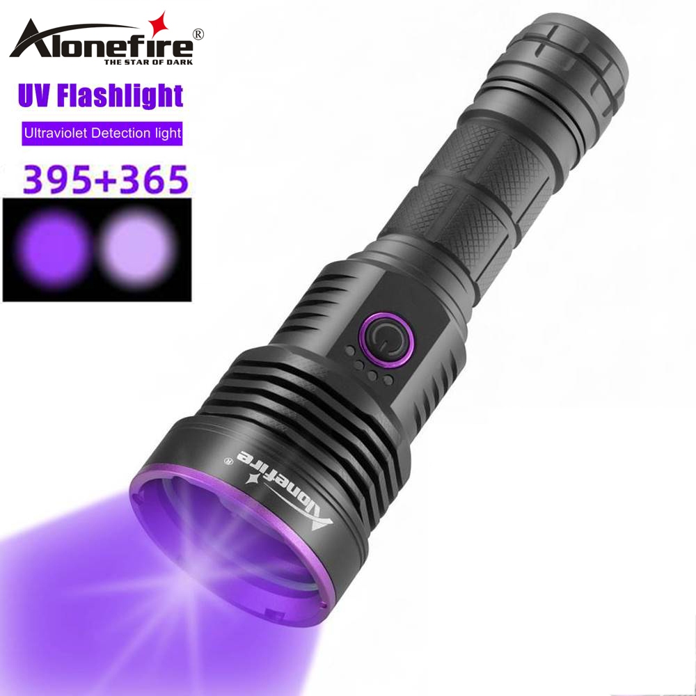 Alonefire SV43UV ไฟฉายยูวี 365nm และ 395nm สำหรับแมวมอสและการตรวจสอบเชื้อรา