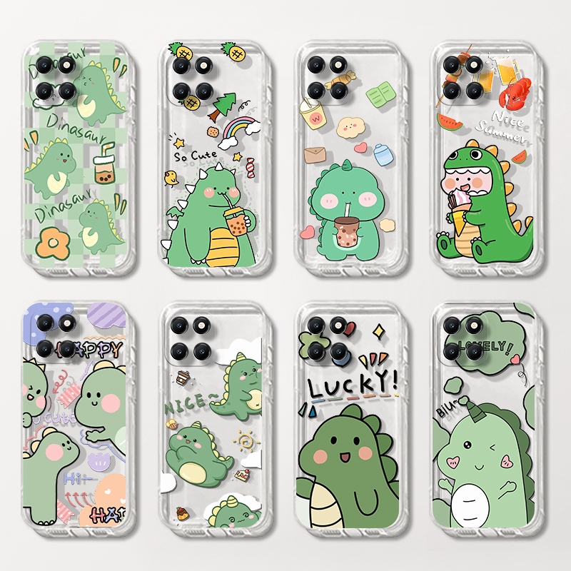 เคสสําหรับ honor X7B X8B X6A X9A X9B X8A X7A x8 x9 X5 PLUS 4G 5G ไดโนเสาร์น้อยซิลิโคนอ่อนนุ่มโปร่งใส
