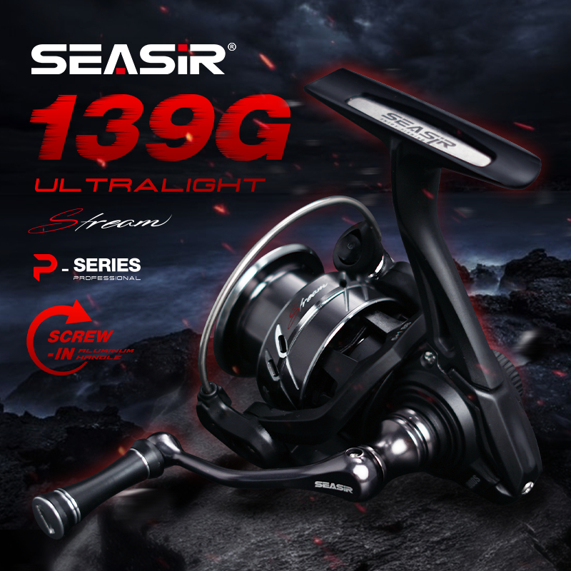 Seasir Stream Spinning Reel 139g Ultralight Carbon เครื่องซักผ้า 6Kg ลากสูงสุดด้ามจับโลหะ 5 + 1BB 5.4:1 รอกตกปลาน้ําเค็มน้ําจืด