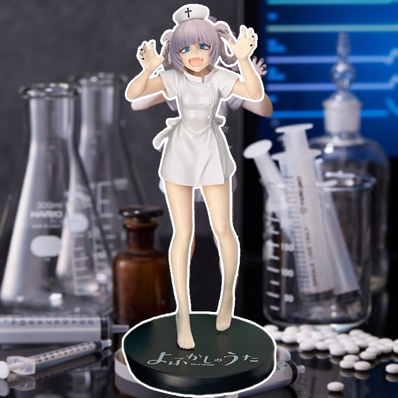 18 ซม.อะนิเมะ CALL OF THE NIGHT รูป Nanakusa Nazuna สีขาวพยาบาลแต่งตัวยืนสาวน่ารัก PVC ของเล่นคอลเลกชัน