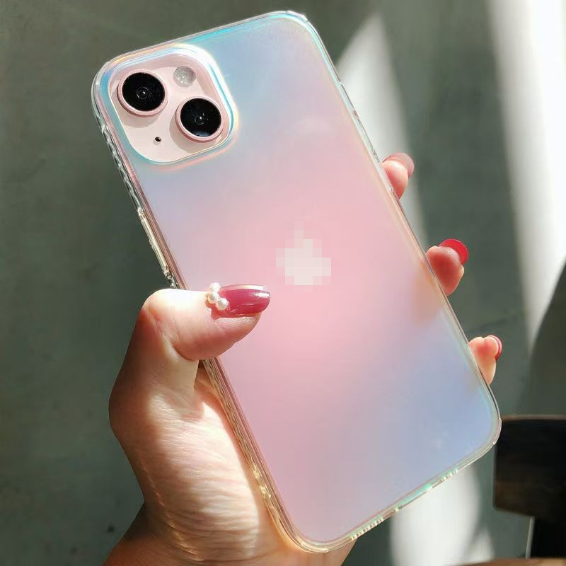 หรูหรา Matte Clear เลเซอร์ Rainbow Hard เคสโทรศัพท์สําหรับ iPhone 16 15 14 11 13 12 11 Pro Max Plus Chameleon อะคริลิคกันกระแทกฝาหลัง