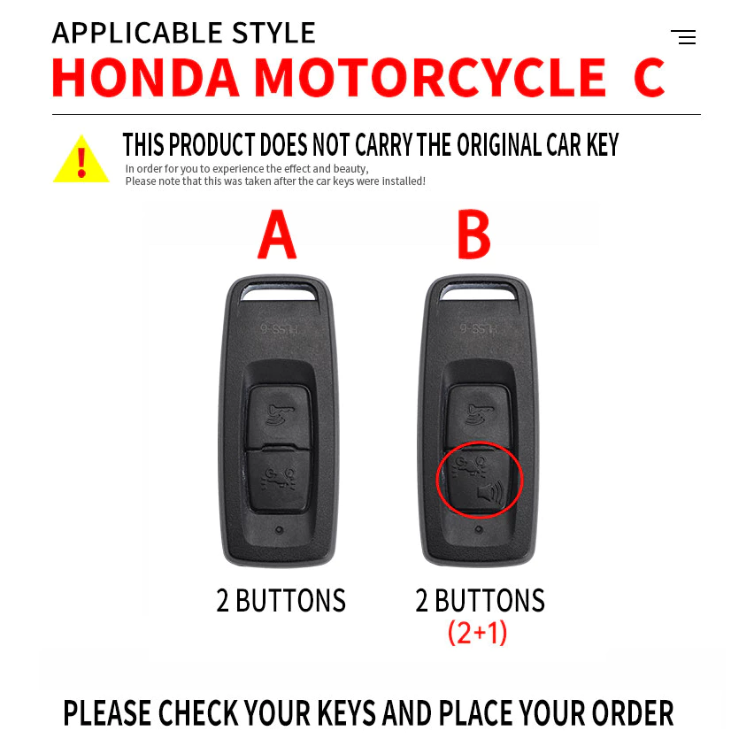 เคสกุญแจรถจักรยานยนต์ โลหะผสม สำหรับ HONDA PCX160 VISION SH350 thumbnail 3