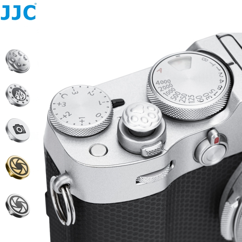 JJC ปุ่มชัตเตอร์ กล้องปุ่มปลดล็อคชัตเตอร์ทองเหลืองสำหรับ Fuj Fijifilm X-T50 X100VI X100F X-T5 X-T4 X-T3 X-T2 X-T30 II X-M5 X-E2 X-E2S X-E1 X2S X100 X-Pro3 X-PRO2 X-PRO1