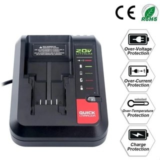 เครื่องชาร์จแบตเตอรี่ 20V เหมาะสําหรับ Black & Decker/สายเคเบิลพอร์ต/Stanley เครื่องชาร์จแบตเตอรี่ลิเธียม 18V ปลั๊กยุโรปและอเมริกา
