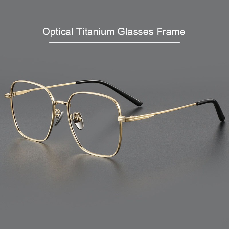 13g Ultralight Titanium Alloy กรอบแว่นตาสําหรับชาย Anti Blue Light กรอบแว่นตาผู้หญิงขนาดใหญ่กรอบแว่นตา 1821