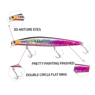 1 ชิ้น 140 มิลลิเมตร 26 กรัม Long Shot Sinking Minnow เหยื่อตกปลา Hard เหยื่อ