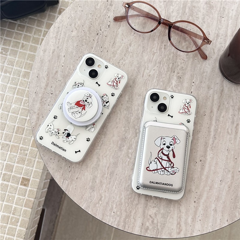 Iphone 16 15 Pro max 14 Pro max ลาย dalmatian วัสดุ TPU กระบวนการ IMD เคสโทรศัพท์แม่เหล็กพิมพ์สองชั้น