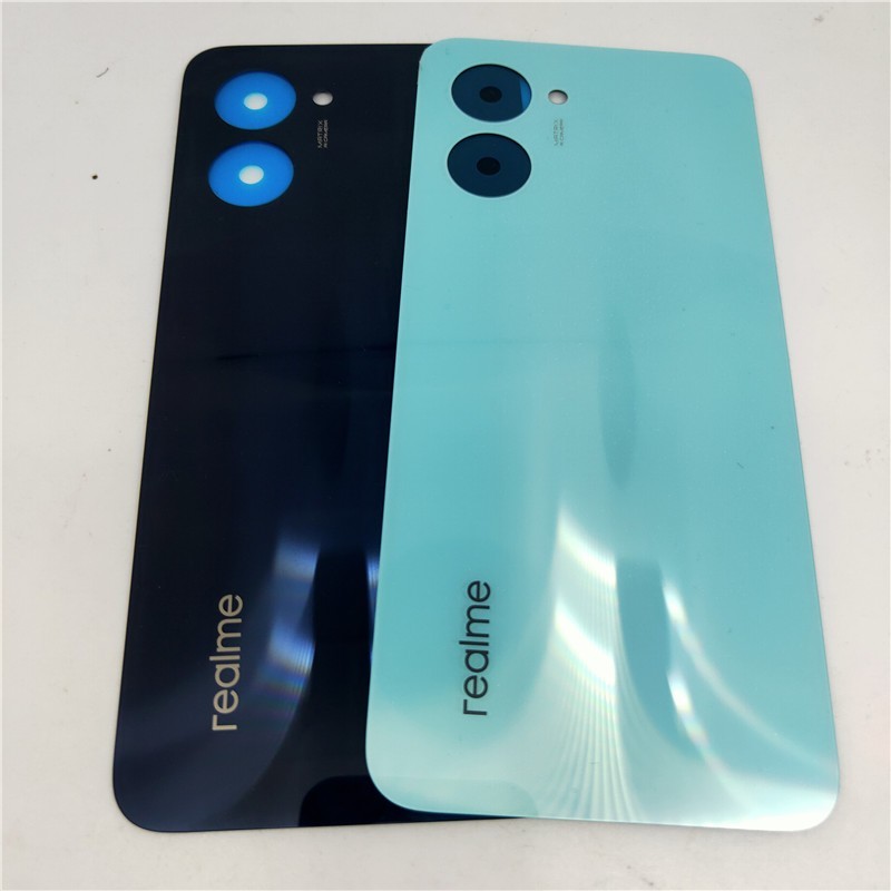 ฝาหลังแบตเตอรี่สําหรับ OPPO Realme C33 RMX3624 แผงประตูกรณีอะไหล่ซ่อม