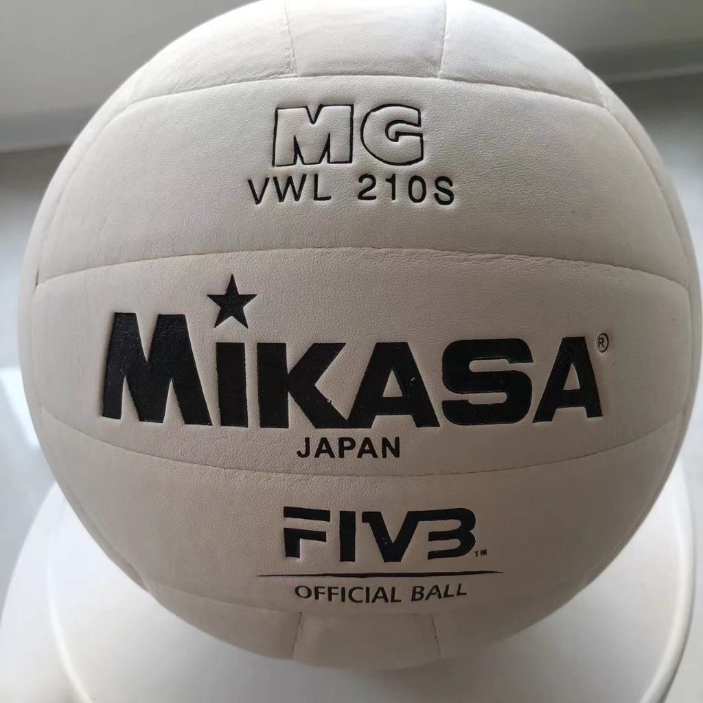 Mg VWL210S White mikasa Volleyball No. 5 ไมโครไฟเบอร์วอลเลย์บอลหนังนุ่มพองฮาร์ดวอลเลย์บอล