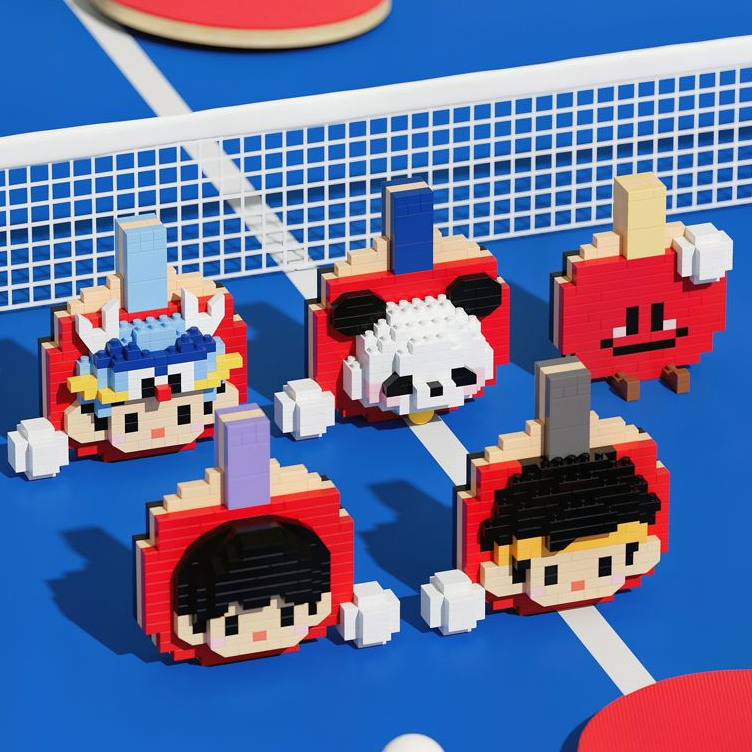 Creative ไม้ปิงปอง building block series building block ของเล่นของขวัญ