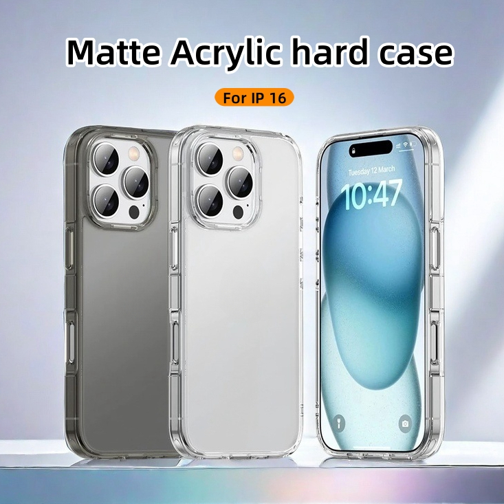 Matte Acrylic hard case เคส compatible for iphone 12 13 14 15 16 pro max case