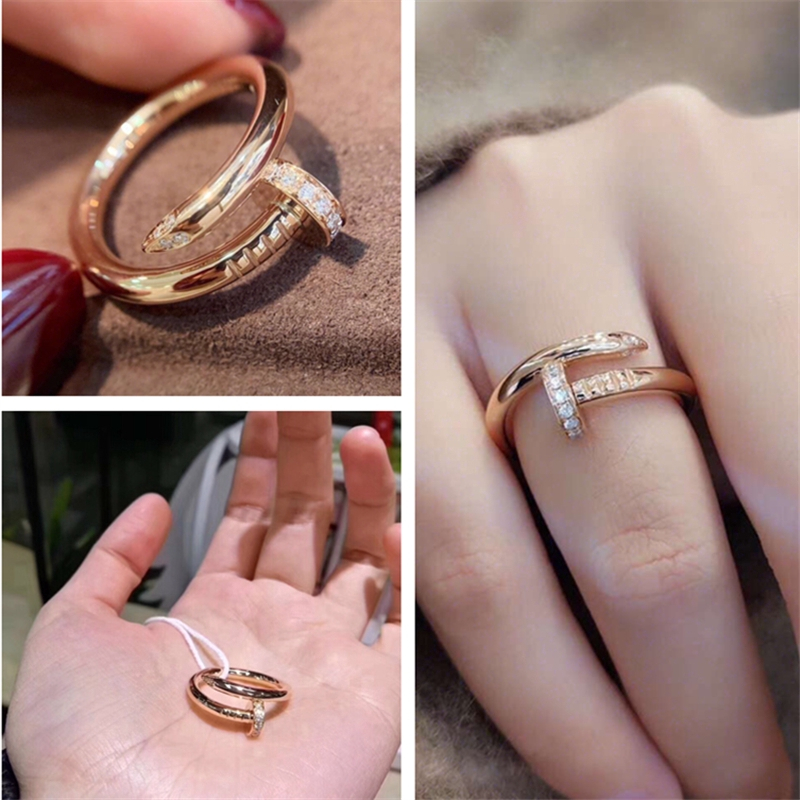 T Ring T-Ring ไทเทเนียมเหล็ก Non-Fading กันน้ําแหวนคู่ของขวัญ