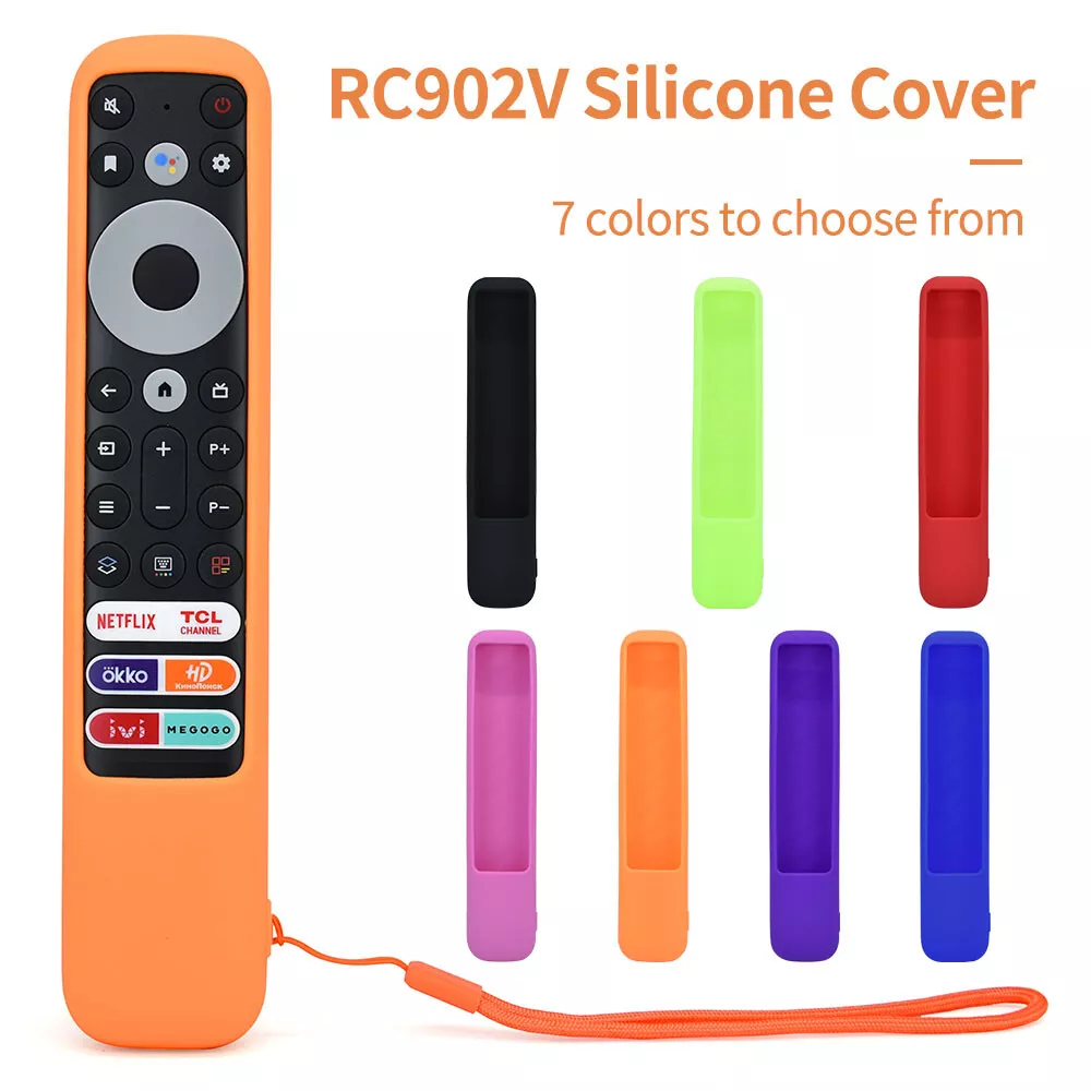 ซิลิโคนรีโมทคอนโทรลสําหรับ TCL TV RC902V FMR1 FAR1 Protector Sleeve