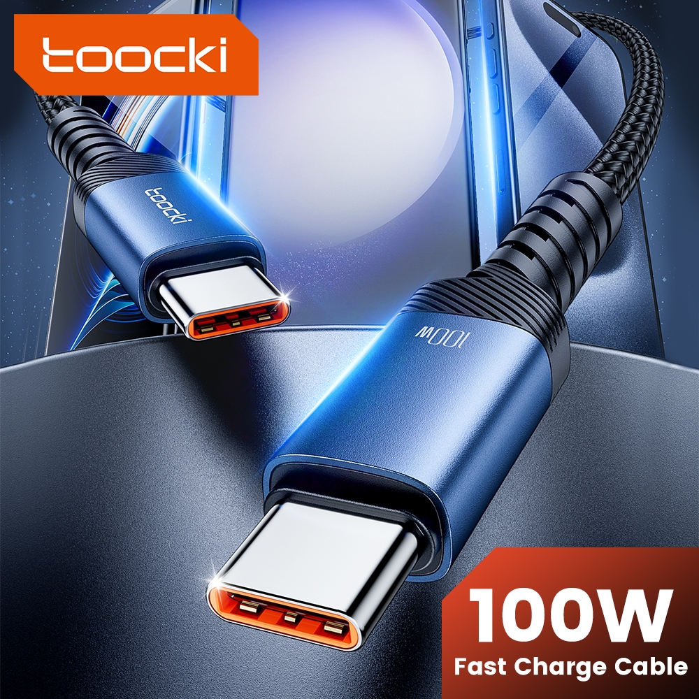 Toocki PD 100W USB C ถึง USB C สายชาร์จเร็วสําหรับ lPhone15 Huawei 3A USB ถึง Type C Quick Charger ส