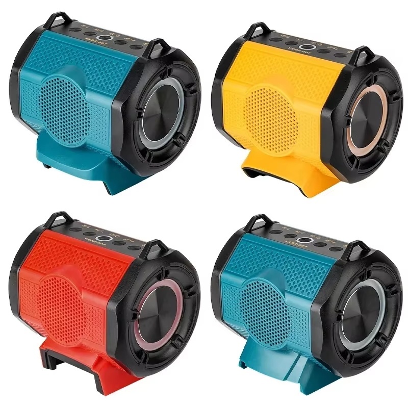 ลําโพงบลูทูธสําหรับ Makita/Dewalt/Milwaukee/Bosch 18V 20V แบตเตอรี่ลิเธียมไอออนลําโพงบลูทูธ