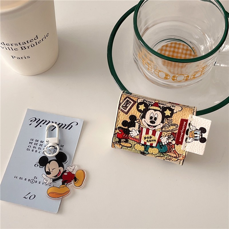 Air Pods 1/2nd Generation 3rd การ์ตูน popcorn Air Pods Pro Air Pods 3 Love dachshund รูปแบบวัสดุ PU หูฟังไร้สายบลูทูธป้องกันกรณี