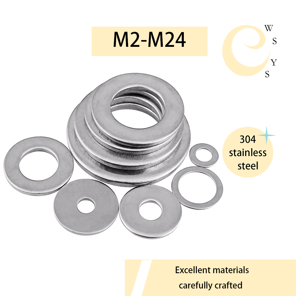 [wsys] แหวนอีแปะ แหวนรอง น็อตสกรู สแตนเลส 304 / Flat Washer Stainless Screw SUS304 (M2-M24 DP)