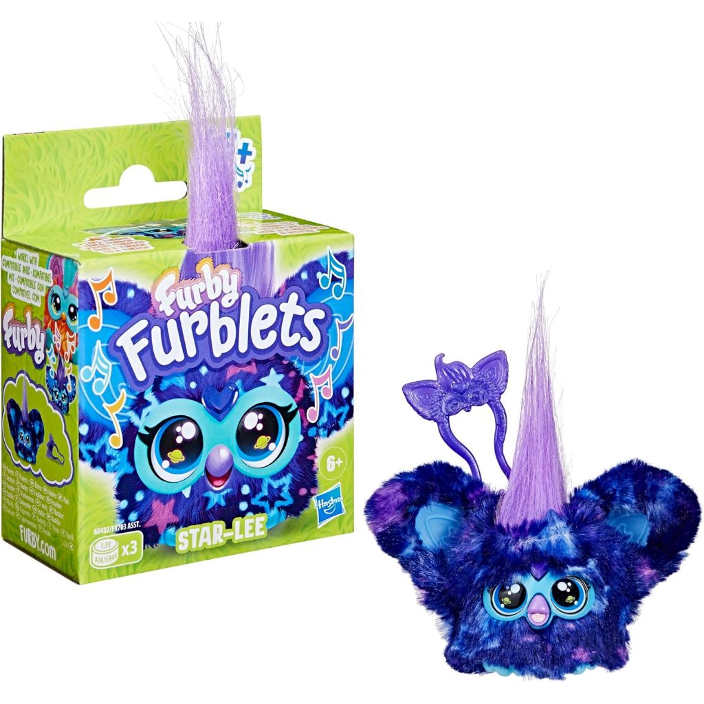 Furby Furblets Star-Lee Mini Friend, 45+ Sounds & Music, Speaks Only Furbish, ของเล่นตุ๊กตาอิเล็กทรอ