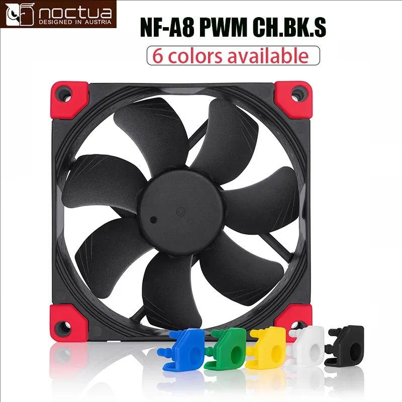 Noctua NF-A8 PWM Chromax.black.swap 80mm เคสคอมพิวเตอร์หม้อน้ําQuiet Case Fan 12V 4Pin CPU Cooler Fa
