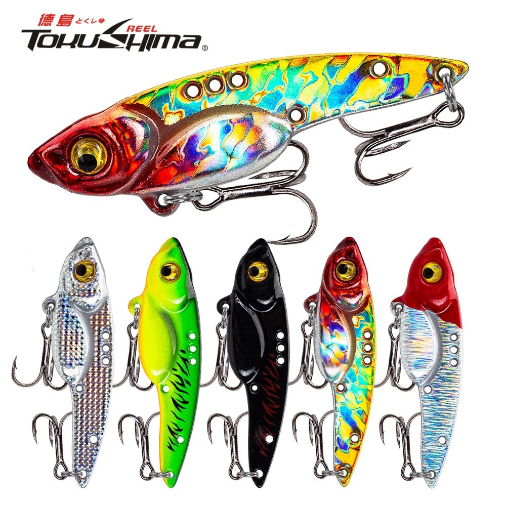 3.5g/5g/7g/10g/14g/17g VIB Swimbait โลหะที่มีสีสัน Sinking Jig 3D ตา Hard เหยื่อช้อน Spinner ตกปลา Lure Fishing Tackle สําหรับ Bass Walleye ปลาเทราท์