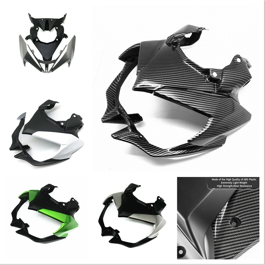 KAWASAKI สําหรับkawasaki Z650 Z 650 2020 2021 ด้านหน้าจมูกไฟหน้าFairingชุดHydro Dippedคาร์บอนไฟเบอร์