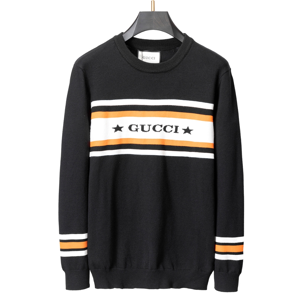 Gucci เสื้อสเวตเตอร์แขนยาวผู้ชายแฟชั่น