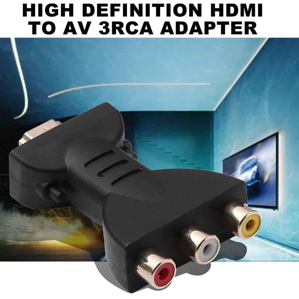 Hdmi เป็น 3RCA ตัวแปลงหัวบัวสีขาวสีแดงสีเหลืองตัวแปลง HDMI เป็น AV อะแดปเตอร์ 3RCA