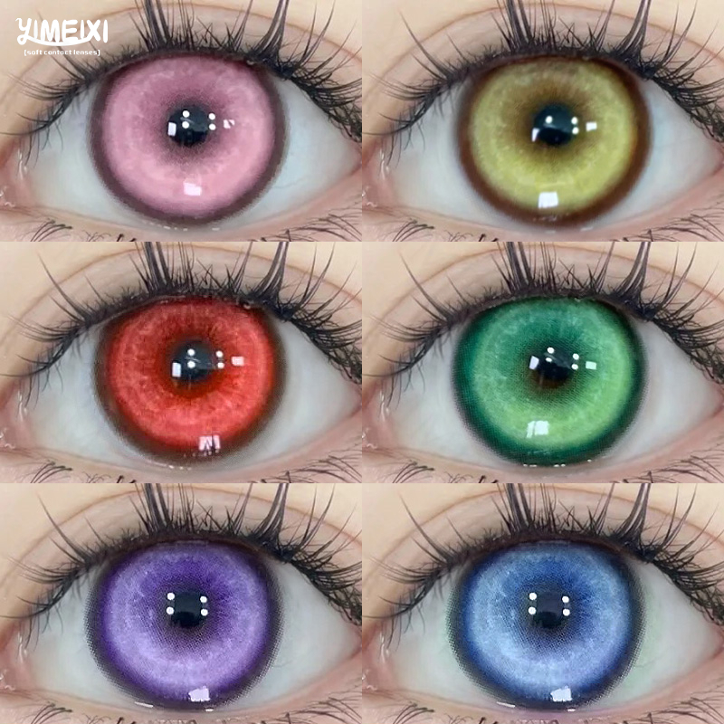 Yimeixi 2 ชิ้นคอนแทคเลนส์สีเกรด 14.5 มม.ฮาโลวีน Crazy คอสเพลย์คอนแทคเลนส์ WT40%