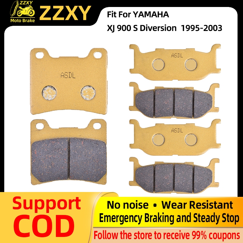 1 ชุดผ้าเบรคหน้าและหลังสําหรับ YAMAHA XJ 900 S Diversion 1995-2003