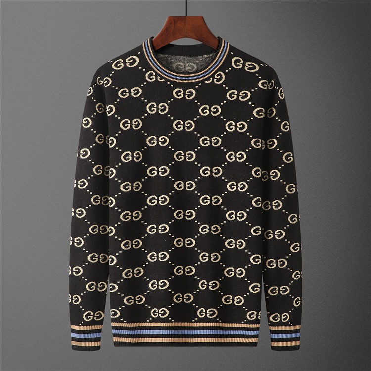 Gucci เสื้อสเวตเตอร์แขนยาวผู้ชายแฟชั่น