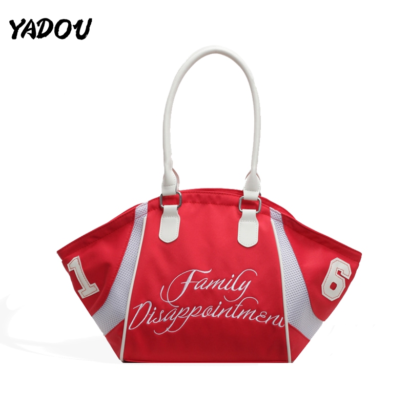 YADOU Commuter กระเป๋าโท้ทผู้หญิงความจุขนาดใหญ่กระเป๋าสะพายไหล่ผ้าไนลอนทุกการแข่งขัน