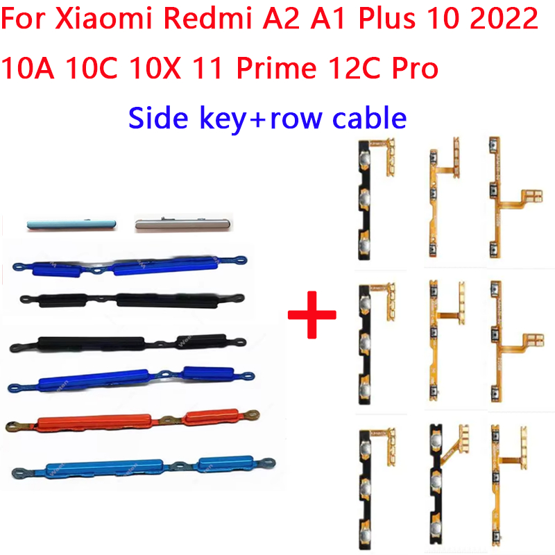 เปิดปิดสวิตช์ปิดเสียงปุ่มควบคุม Flex สําหรับ XiaoMi Redmi A2 A1 Plus 10 2022 10A 10C 10X 11 Prime 12C Pro Power