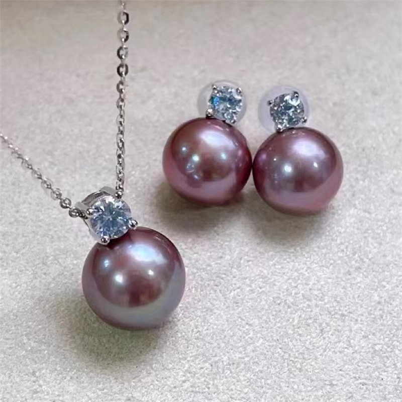 อุปกรณ์มุก DIY ทองแดงชุบทอง 18K หนาชุบทอง Queens S925 จี้เงินหูเล็บชุด