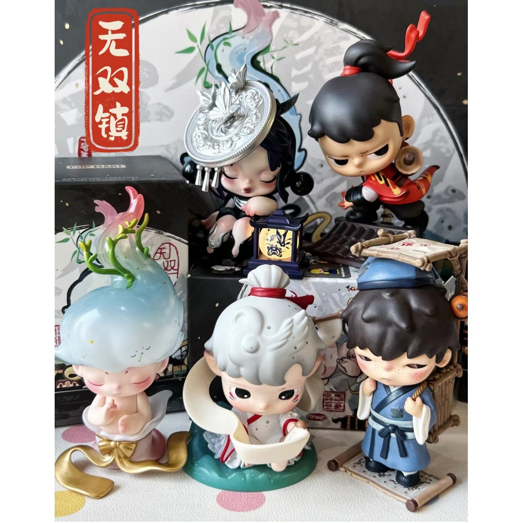 Popmart ของแท้ Matchless POP MART ครบรอบ 14 ปี MOLLY HIRONO LABUBU DIMOO CRYBABY SKULLPANDA ซีรีส์ของเล่นศิลปะอย่างเป็นทางการ