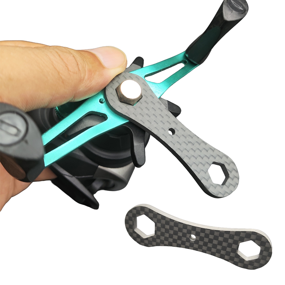 หล่อ Reel Handle Nut ถอดและเปลี่ยนประแจเครื่องมือ Light และ Handy คาร์บอนไฟเบอร์ Spanner สําหรับ DAIWA สําหรับ SHIMANO ตกปลา Reel
