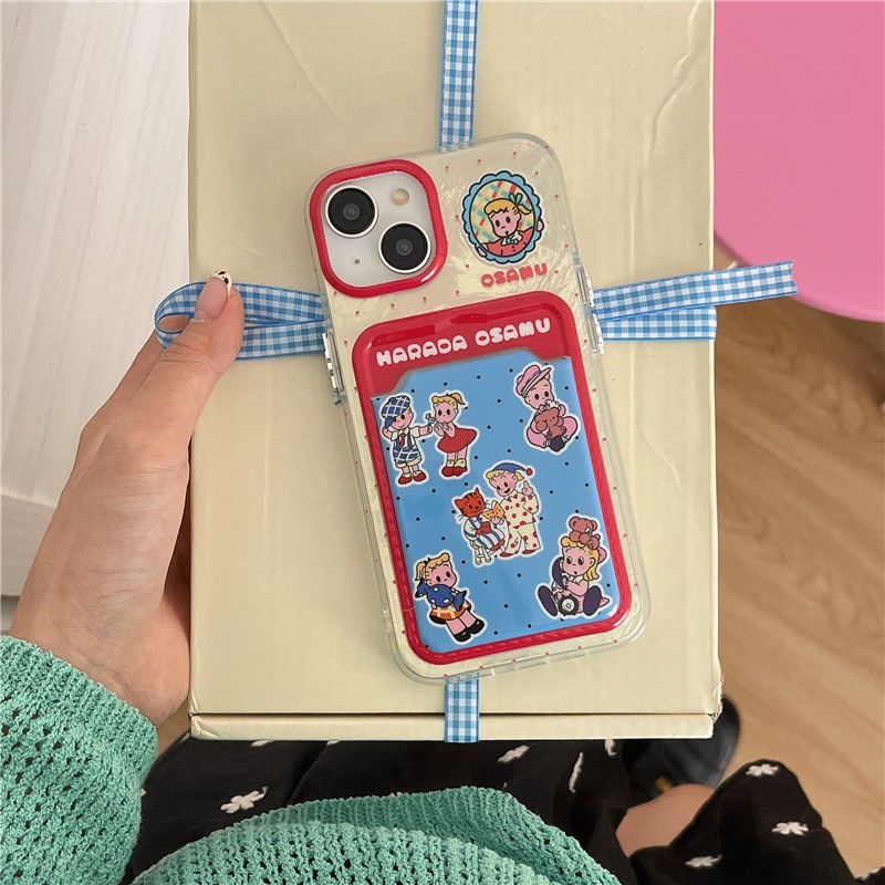 Iphone 16 Pro max 14 Pro max รูปแบบตัวการ์ตูนวัสดุ TPU กระบวนการ IMD เคสโทรศัพท์การ์ดพิมพ์สองชั้น