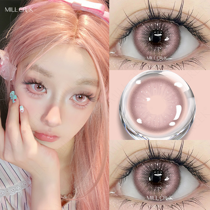 เลนส์เกรด และ 1 ปีMILL CREEK Color Contact Censes เส้นผ่านศูนย์กลางขนาดใหญ่ 14.2mm2PCS Dancing Star Series Mixed Race