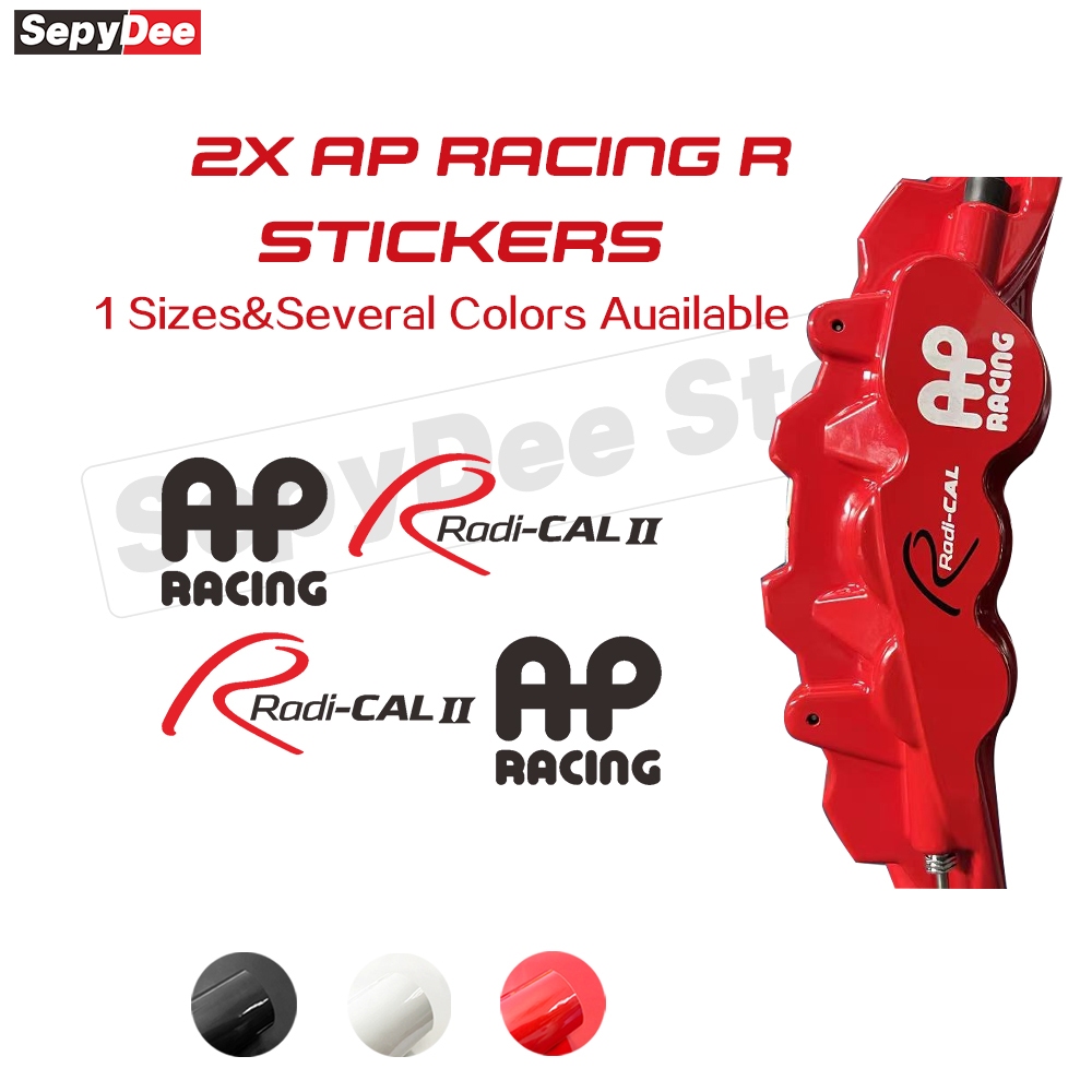 2x AP R รถเบรค Caliper สติกเกอร์ AP Racing Radi-Cal Decals กันน้ําและทนอุณหภูมิสูง