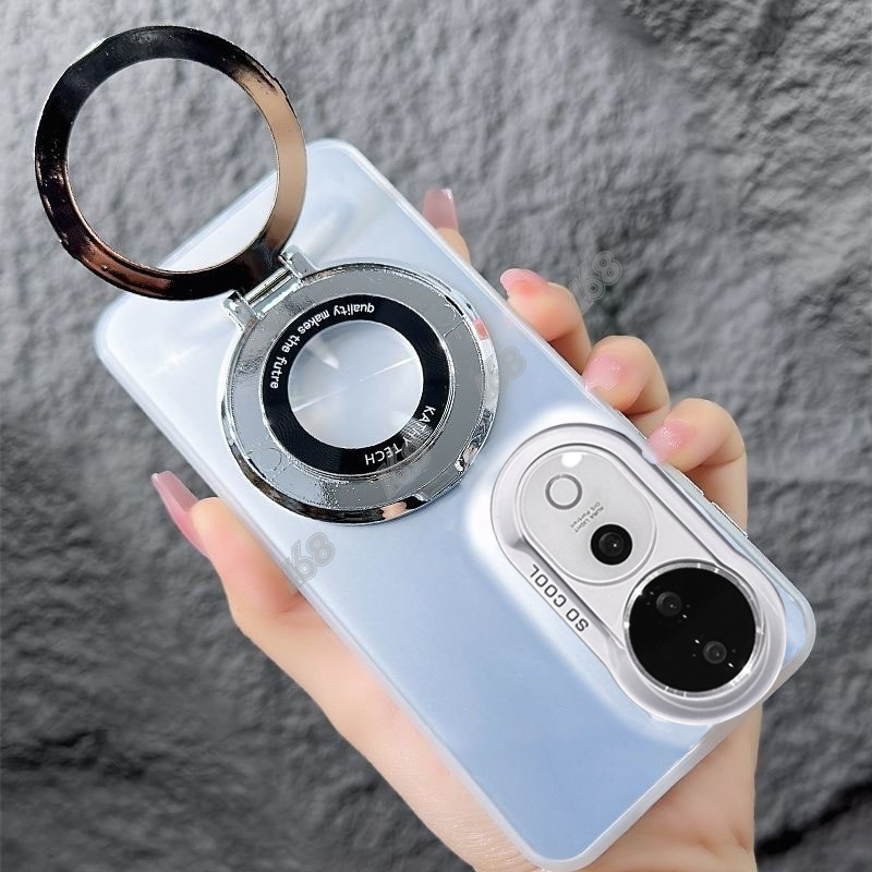 เคส Vivo V40 V50 V30 V29 5G เคส Vivo V40 V30E V30 Pro เคส ด้านแข็งกันกระแทกเคสแม่เหล็กพร้อมแหวนยึดกล